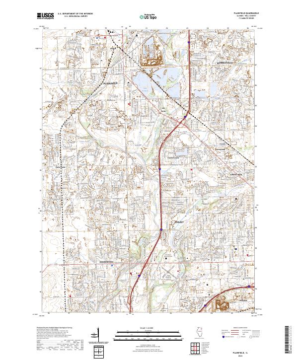 Plainfield 2024 topographic map preview