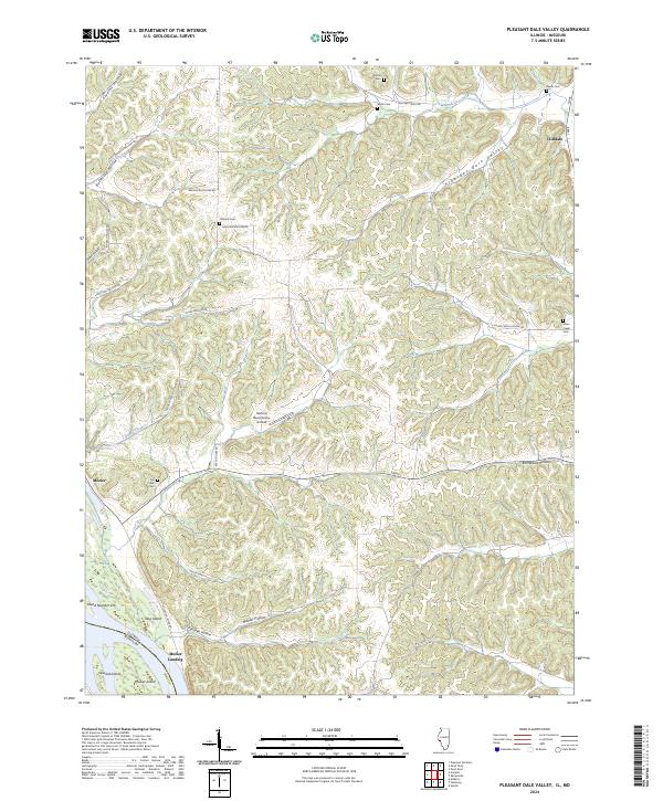 Pleasant Dale Valley topographic map thumbnail