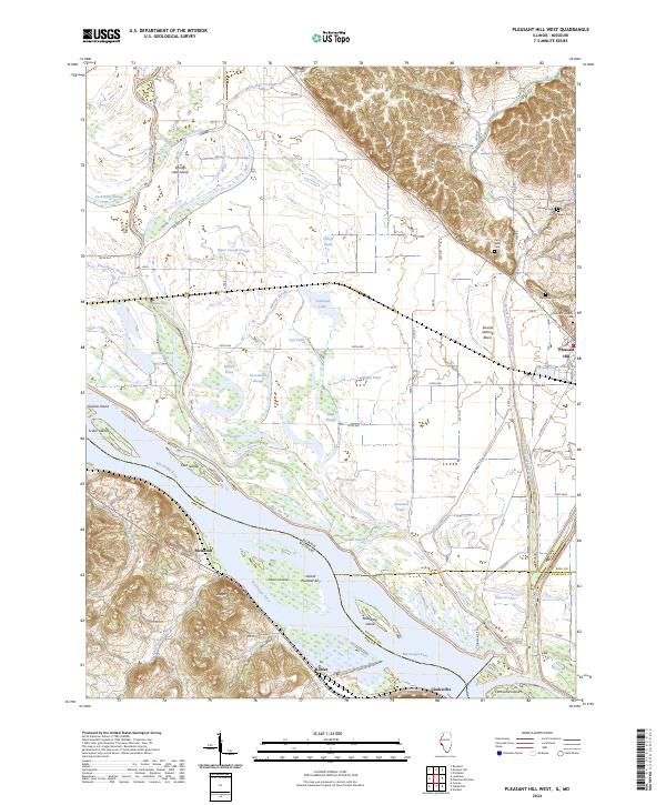 Pleasant Hill West 2024 topographic map thumbnail