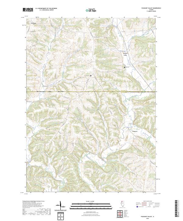 Pleasant Valley 2024 topographic map thumbnail
