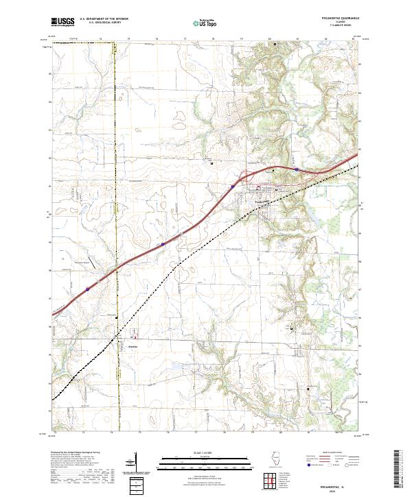 Pocahontas 2024 topographic map thumbnail