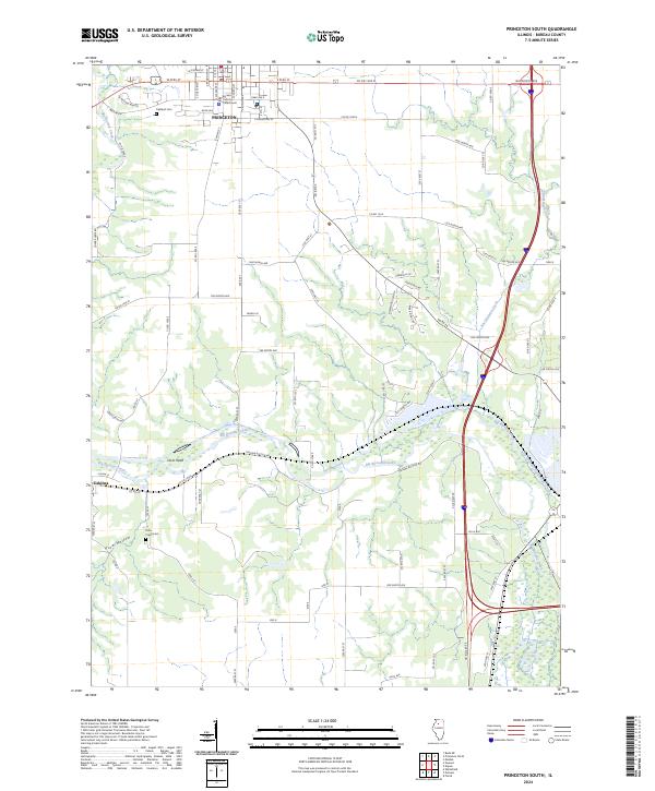 Princeton South 2024 topographic map thumbnail