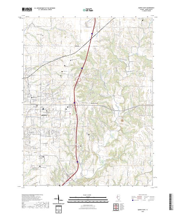 Quincy East 2024 topographic map thumbnail