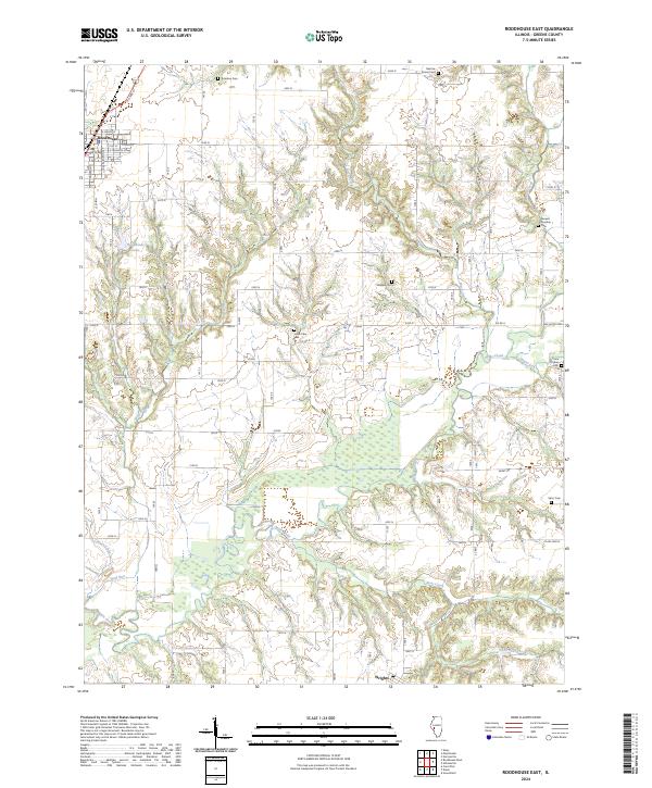 Roodhouse East 2024 topographic map thumbnail
