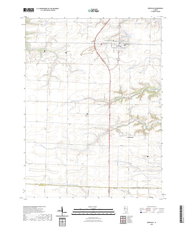 Roseville 2024 topographic map thumbnail