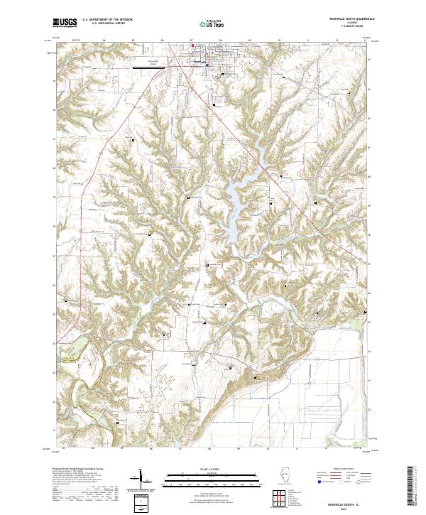 Rushville South 2024 topographic map thumbnail