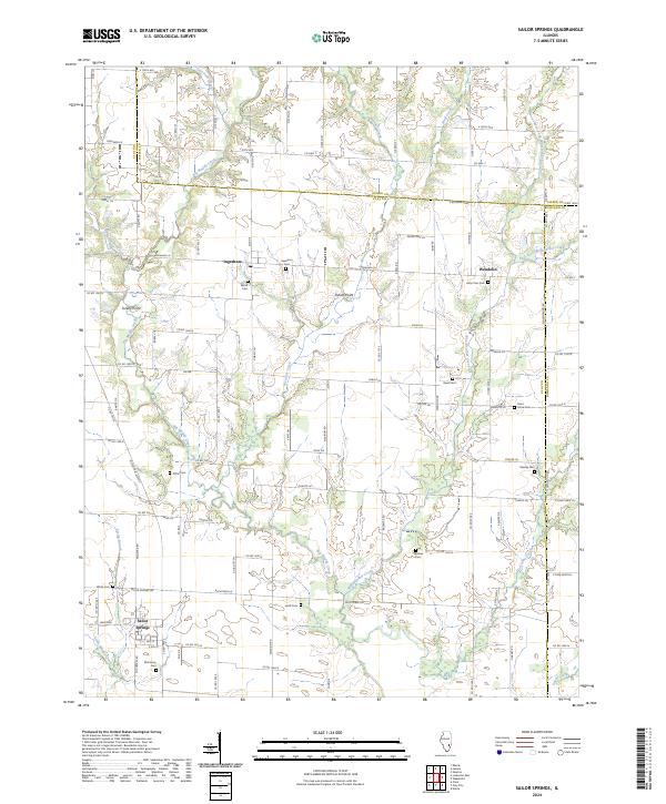 Sailor Springs 2024 topographic map thumbnail