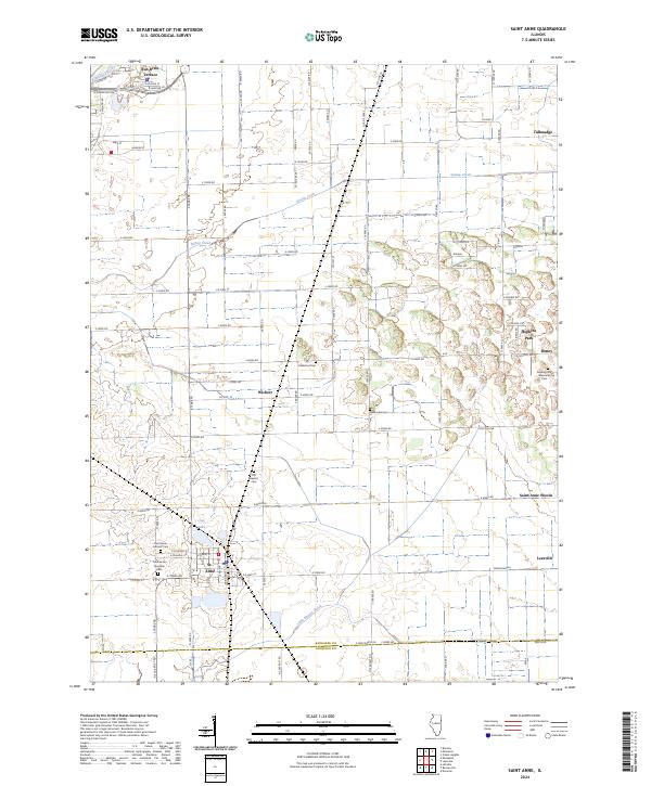 Saint Anne 2024 topographic map thumbnail