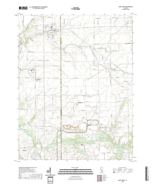 Saint Libory 2024 topographic map thumbnail