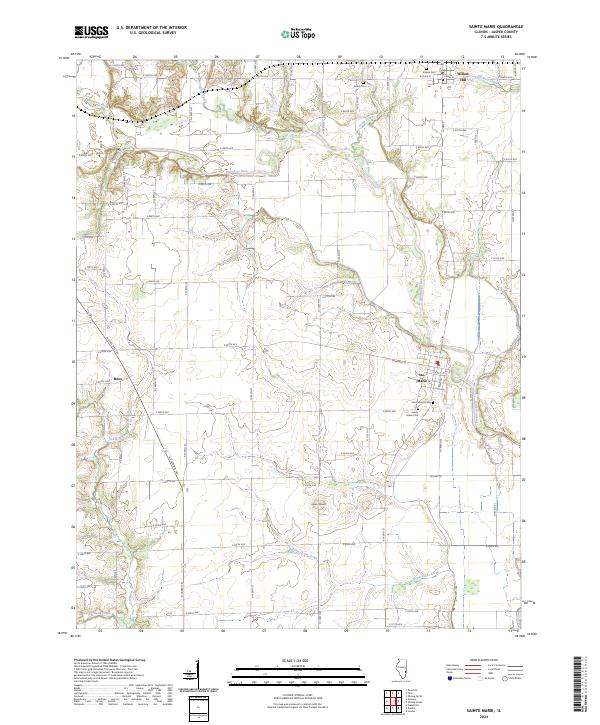 Sainte Marie 2024 topographic map thumbnail