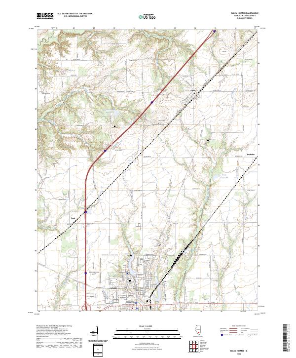 Salem North 2024 topographic map thumbnail