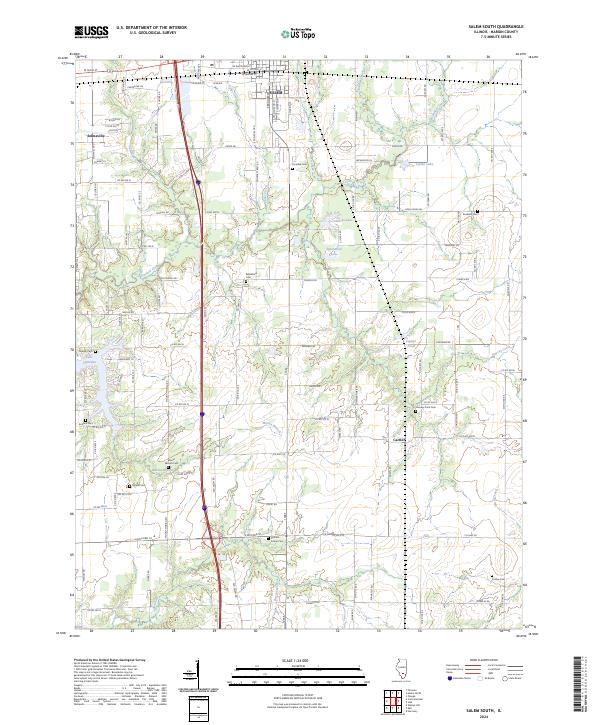 Salem South 2024 topographic map thumbnail