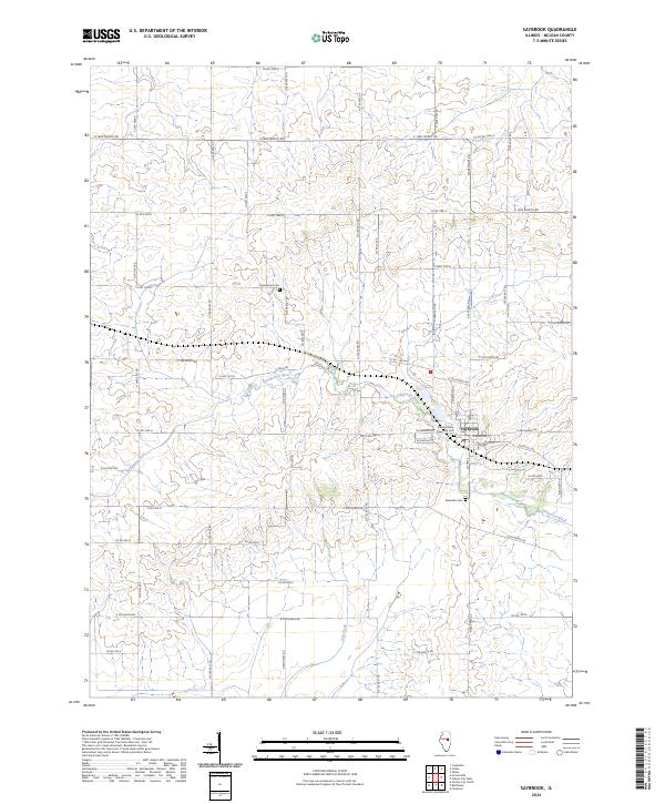 Saybrook 2024 topographic map thumbnail