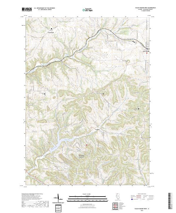 Scales Mound West topographic map thumbnail