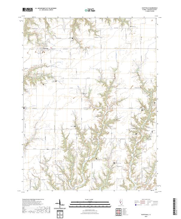 Scottville 2024 topographic map thumbnail
