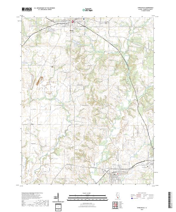 Steeleville 2024 topographic map thumbnail