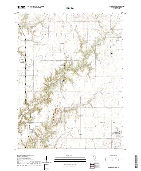 Stewardson West topographic map thumbnail