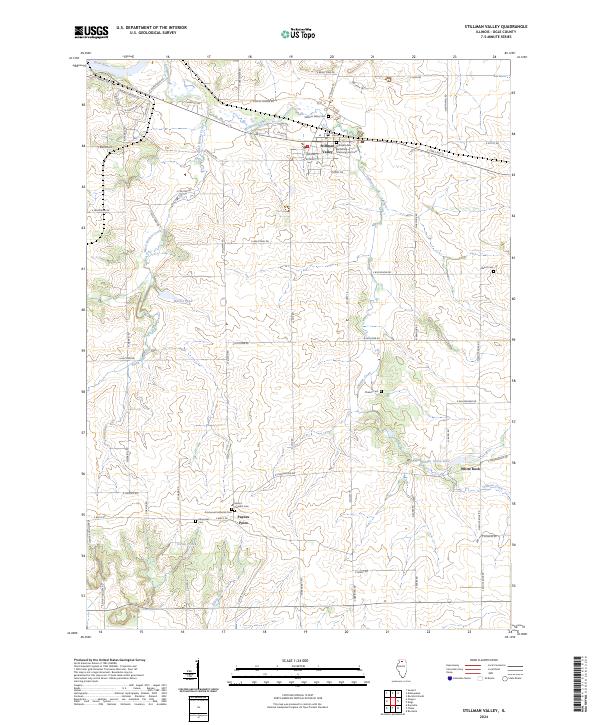 Stillman Valley 2024 topographic map thumbnail