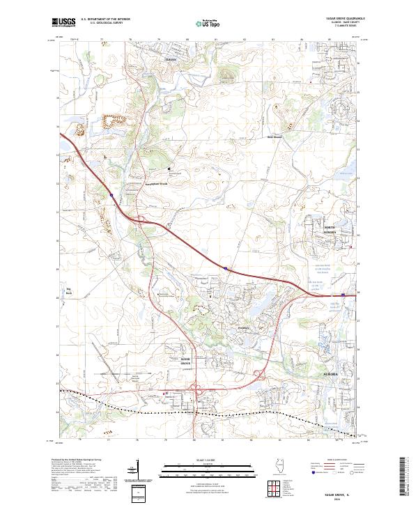 Sugar Grove 2024 topographic map thumbnail