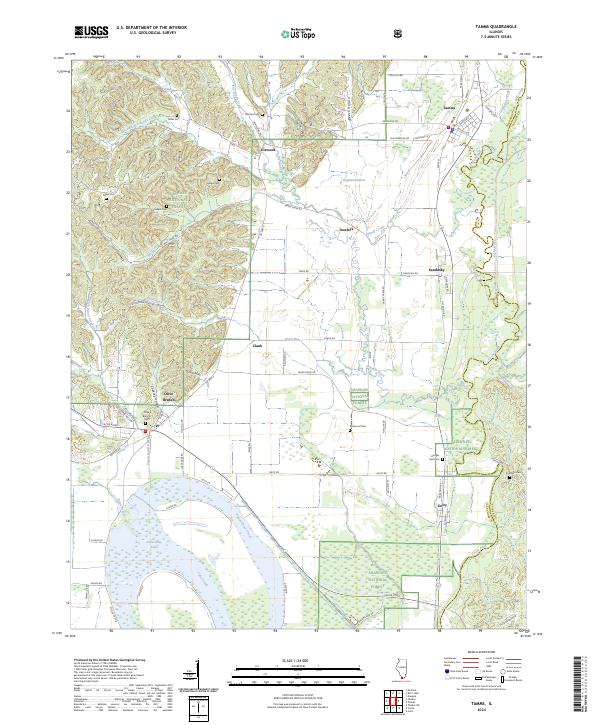 Tamms 2024 topographic map thumbnail