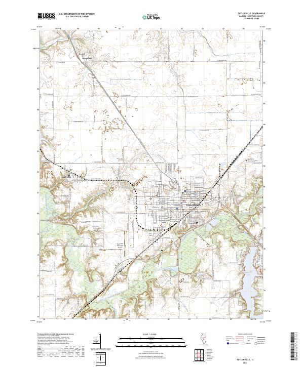 Taylorville 2024 topographic map thumbnail