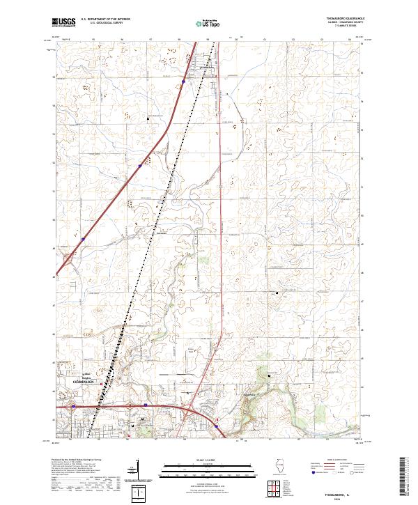 Thomasboro topographic map thumbnail
