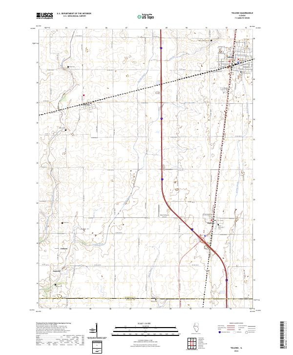 Tolono 2024 topographic map thumbnail