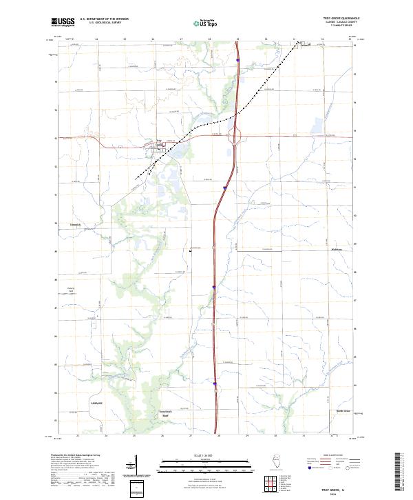 Troy Grove topographic map thumbnail