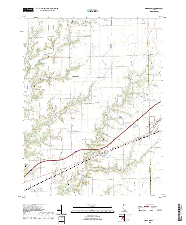 Union Center topographic map thumbnail