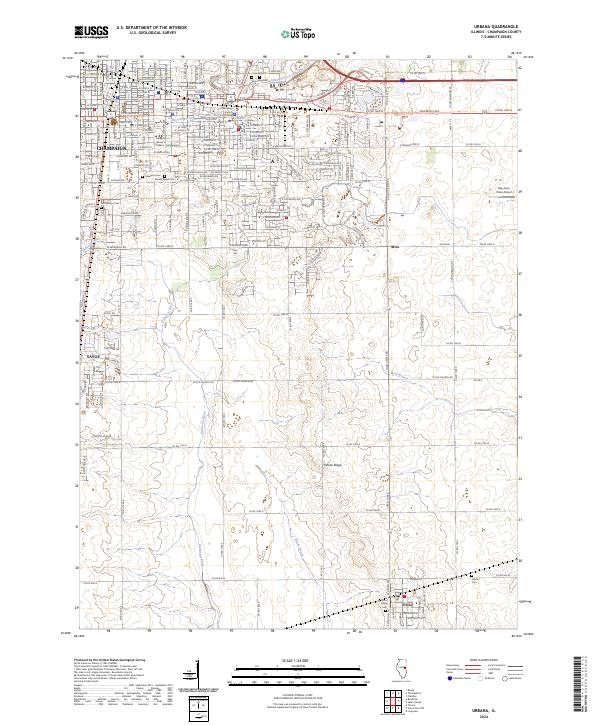 Urbana 2024 topographic map thumbnail