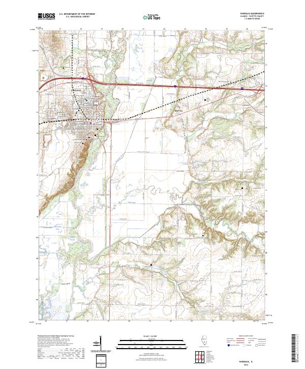 Vandalia 2024 topographic map thumbnail