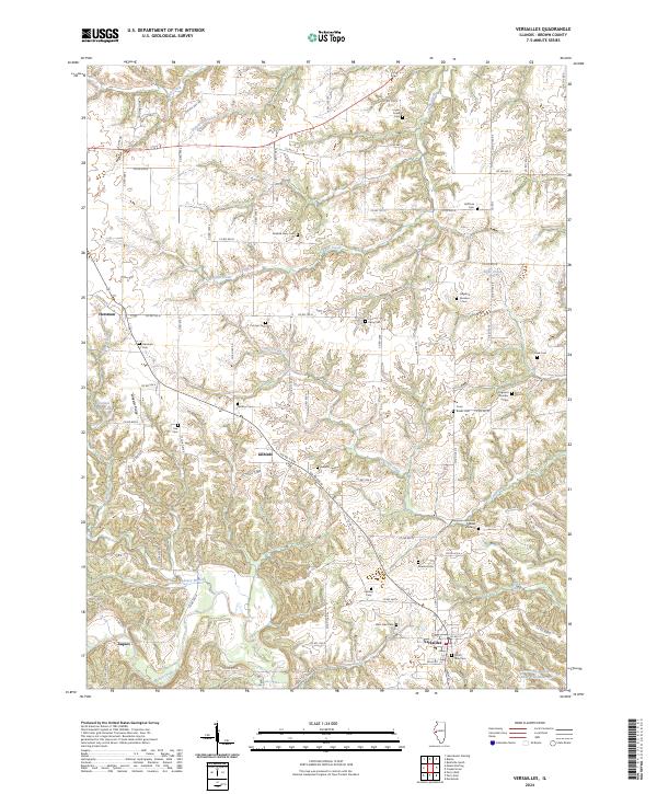 Versailles topographic map thumbnail
