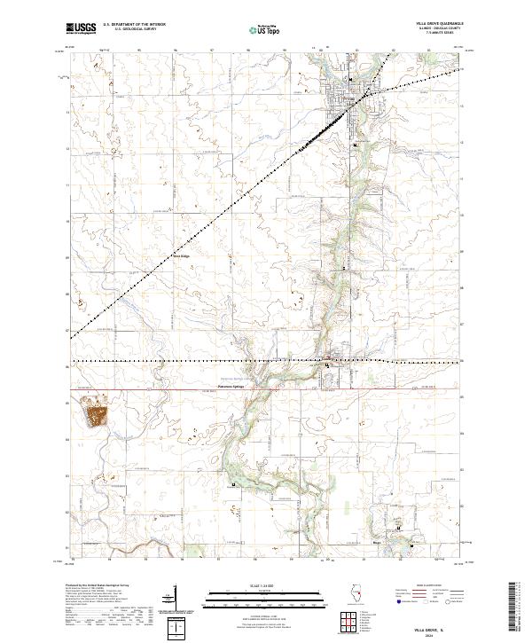Villa Grove topographic map thumbnail