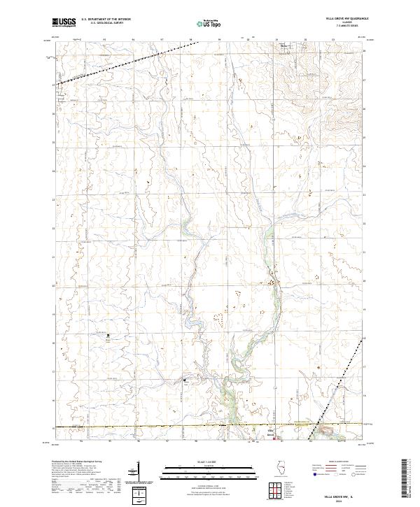 Villa Grove NW topographic map thumbnail