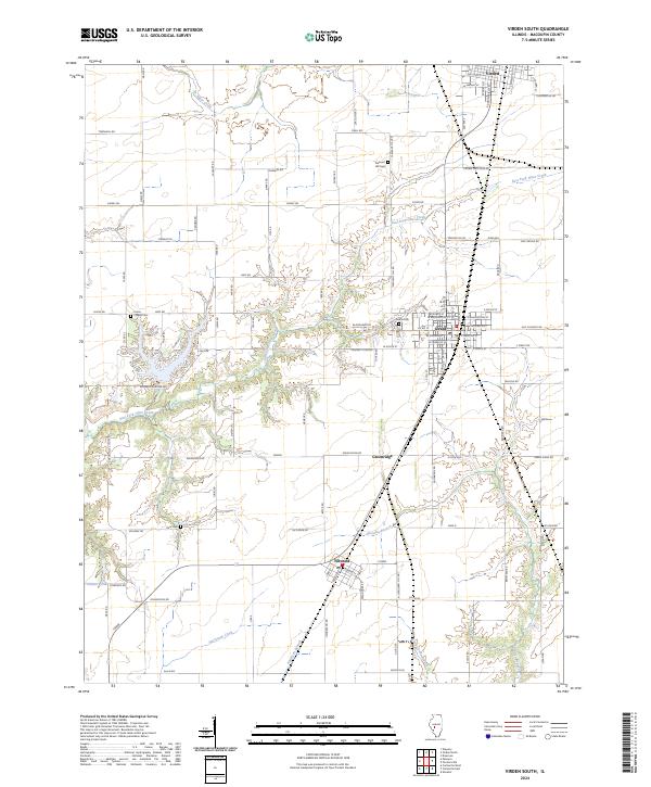 Virden South 2024 topographic map thumbnail