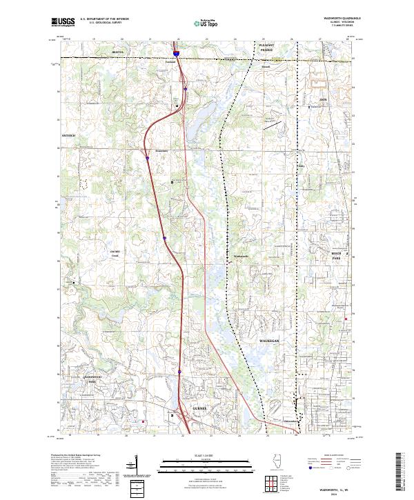 Wadsworth topographic map thumbnail