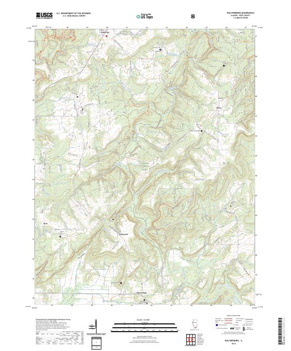 Waltersburg topographic map thumbnail