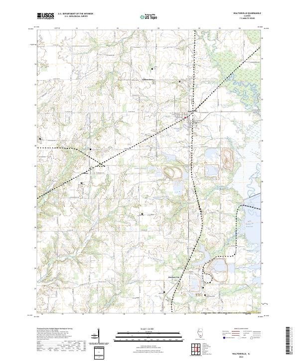 Waltonville topographic map thumbnail