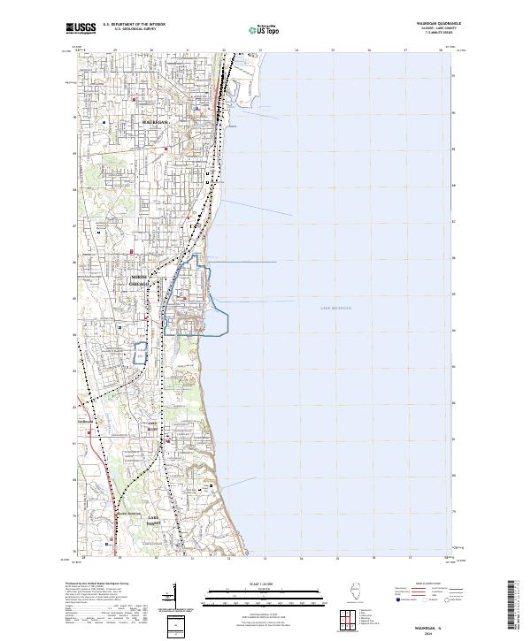 Waukegan topographic map thumbnail