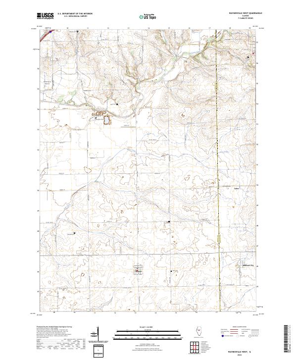 Waynesville West 2024 topographic map thumbnail