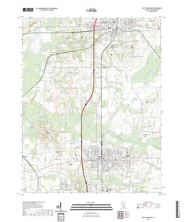 West Frankfort topographic map thumbnail