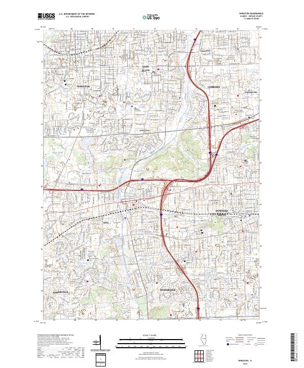 Wheaton topographic map thumbnail