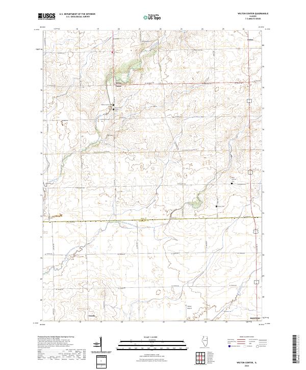 Wilton Center topographic map thumbnail