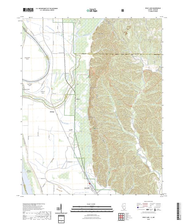 Wolf Lake topographic map thumbnail