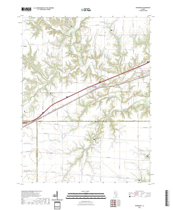 Woodbury topographic map thumbnail