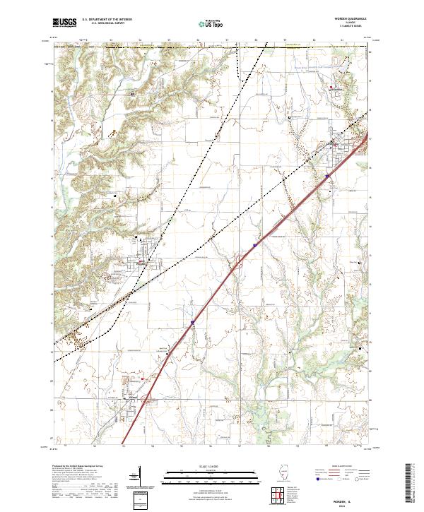 Worden 2024 topographic map thumbnail