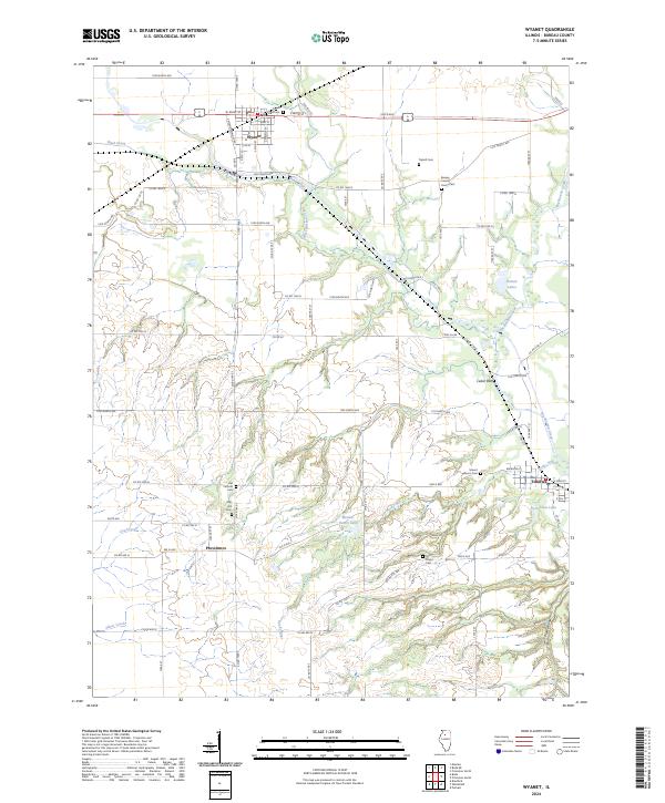 Wyanet topographic map thumbnail
