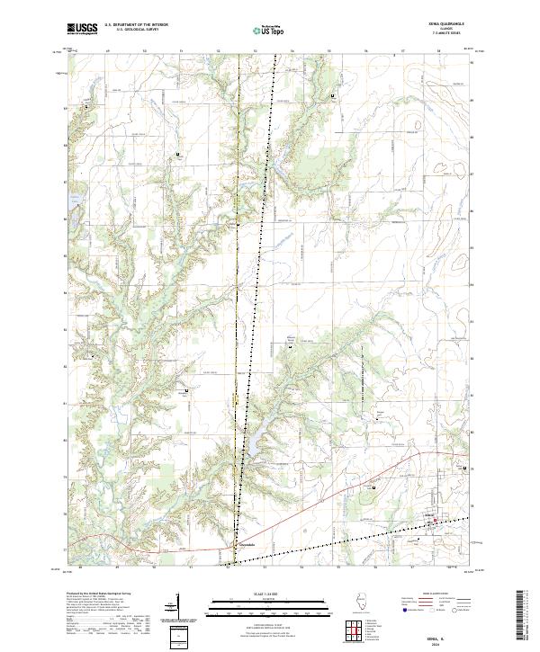 Xenia topographic map thumbnail
