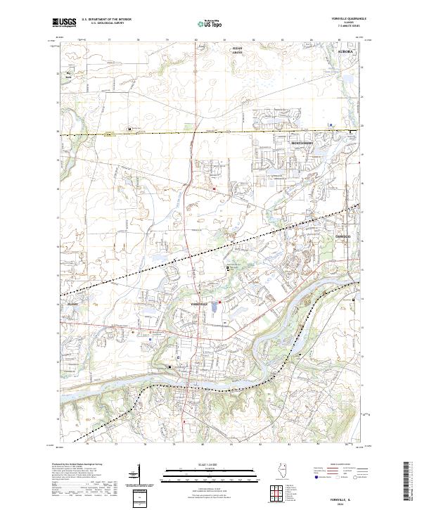 Yorkville topographic map thumbnail