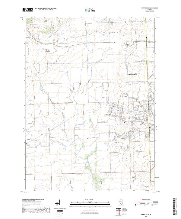 Yorkville SE topographic map thumbnail
